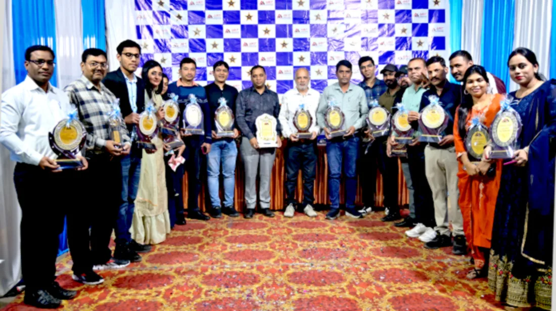 Ankit Prakashan team with recognition awards